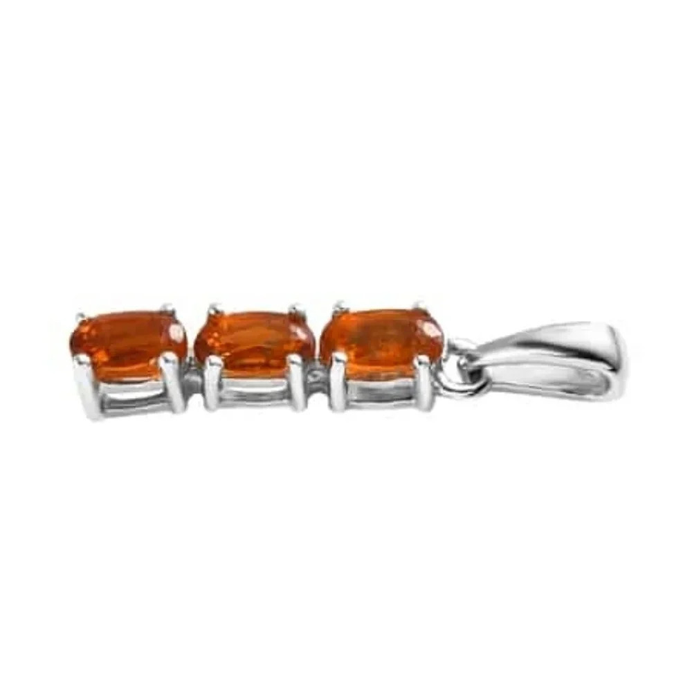 Kyanite 3 Stone Ring, Stud Earrings & 3 Stone Pendant Set - Picture 10 of 11